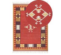 Rug PARAKAR Multicolour 140 x 200 cm Cotton Kilim