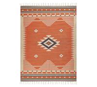 Cotton Kilim Area Rug 140 x 200 cm Orange GAVAR