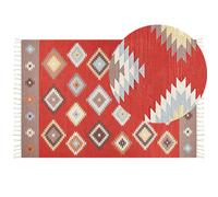 Cotton Kilim Area Rug 200 x 300 cm Multicolour LORUT