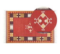 Cotton Kilim Area Rug 200 x 300 cm Multicolour PARAKAR