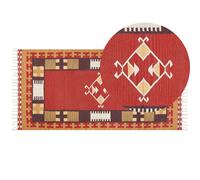 Cotton Kilim Area Rug 80 x 150 cm Multicolour PARAKAR