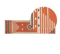 Cotton Kilim Runner Rug 80 x 300 cm Orange GAVAR