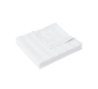 Cotton King Flat Sheet Only, 600 Thread Count 100% Egyptian Cotton Top Sheet 1Pcs, Cool & Breathable Flat Bed Sheets Wrinkle, Fade, Stain Resistant (White Stripe King)