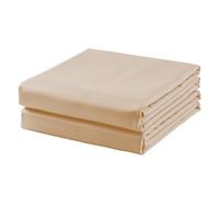 Cotton King Flat Sheet Only, 600 Thread Count 100% Egyptian Cotton Top Sheet 2Pcs, Cool & Breathable Flat Bed Sheets Wrinkle, Fade, Stain Resistant (Beige King)