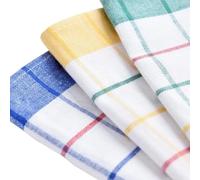 Cotton Kitchen Tea Towel Set - 6 Pcs Set, 50 x 70cm | Absorbent & Durable Dish Towels | 100% Cotton for Drying - Cleaning & Baking | Multi-Purpose Hand Towels for Kitchen - Bar & Catering Use