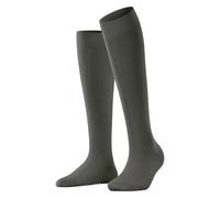 FALKE Women's Cotton Touch W Kh Thin Long Plain 1 Pair Knee-High Socks, Green Military 7826, 5.5-8