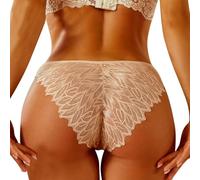 Cotton Knickers With Lace High Waist Knickers Women Basic Knickers For Women breathable knickers women High Leg Womens Knickers Womens Hi Leg Knickers And Shipped By Products Uk Beige