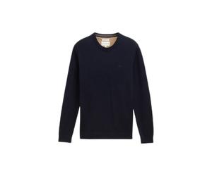 Cotton Knit Basic Pullover Tom Tailor Bleu 2XL
