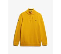 Cotton knit funnel neck jumper Superdry Jaune L
