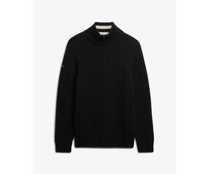 Cotton knit funnel neck jumper Superdry Noir M