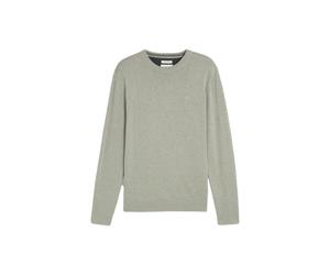 Cotton Knit Round Neck Pull Tom Tailor Gris L