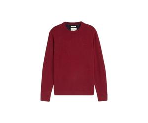 Cotton Knit Round Neck Pull Tom Tailor Rouge 2XL
