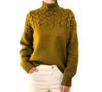 Cotton Knitted Jumpers Turtleneck & Cowl Neck Sweaters for Women - UK Sales Holiday Essentials Crop & Swing Christmas Knit Sweaters