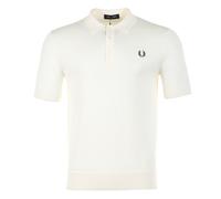 Cotton Knitted Polo Shirt Ecru, Medium
