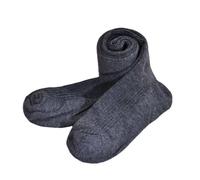 Cotton Knitted Socks Tights Long Pantyhose Women Stockings Plus Size Over Knee (Dark Gary)