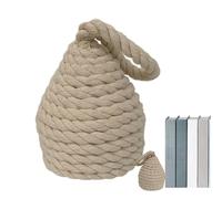 Cotton Knot Doorstop - Rustic Rope Block, Heavy Door Jam | Decorative Heavy Handle Jam Blocker, Rustic Farmhouse Bedroom Window Wedge for Entryway officee Living Room Bookshelf Apartment Studio