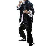 Cotton Kung Fu Uniform 3-Piece Set Tai Chi Clothing, Black, M