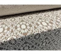 Cotton lace Dress Fabric, per metre - Floral Mosaic - Ivory