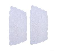 Cotton Lace Table Cover 40x60cm 2-Pack White | pure cotton, soft lightweight texture, gentle touch, daily home use, white and cream options(White)