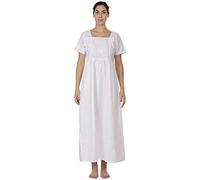 Cotton Lane Classic Cotton Dress/Nightdress Plus Size White