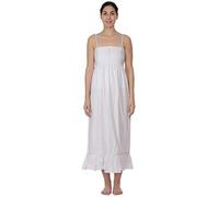 Cotton Lane Classic White Cotton Sleeveless Nightdress