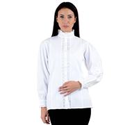 Cotton Lane Classic White Cotton Victorian Edwardian Blouse.