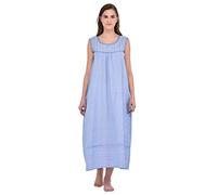 Cotton Lane Ladies Blue Chambray Classic Nightdress