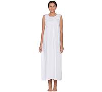 Cotton Lane Ladies White Classic Long Nightdress