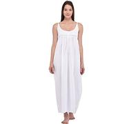 Cotton Lane Nightingales Plus Size Ladies White Cotton Nightdress