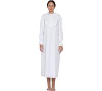 Cotton Lane Past Times Ladies White Edwardian Nightdress With Ruffle