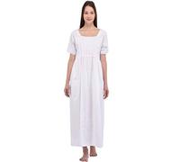Cotton Lane White Pure Cotton Plus size Nightdress