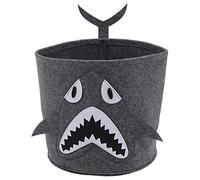 Cotton Laundry Hamper, Thickened Cute Animal Laundry Hamper Foldable Toys Storage Baskets Bucket Cylindric Clothes Storage Bucket, 30x27cm (Sea Animal Type)