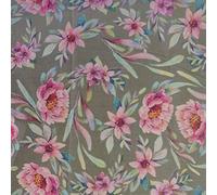 Cotton Lawn Digital Print Fabric Material Silver C8295, 1Mtr 145cm x 100cm