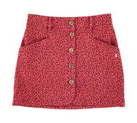 Cotton Leopard Skirt Framboise S