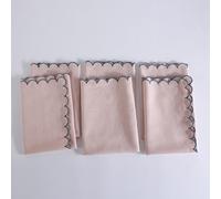 Cotton Linen Blend Napkins Set of 6 - Perfect for Parties, Dinners, Weddings & More - Washable & Reusable 20 x 20 Pink
