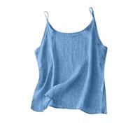 Cotton Linen Camisole Top Vests for Women UK Sleeveless Spaghetti Strap Tank Tops Petite Ladies Lightweight Summer Casual Plain Cami Shirts Sale Items Today My Orders