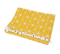 Cotton Linen Cover Protector Elegant Color Stylish Design for Fridge Washing Machine Table Yellow 27.6 x 66.9 (55 * 130cm 51x21inch)