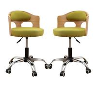 Cotton Linen Fabric Bar Stools Set of 2, Counter Height Barstools with Low Back and Soft PU Silent Glides, Adjustable Swivel Bar Chairs for Kitchen Island, Pub