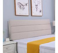 Cotton Linen Fabric Headboard Covers,Single/King/Double Bed Headboard Slipcover 5cm Thick Bed Head Backrest Protective Dust-proof Cover For Wooden/Iron Bed Decoration ( Color : Beige1 , Size : 90x50cm