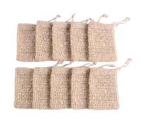 Cotton Linen Foaming Soap Bag Natural Plant Eco-Friendly Handmade Mesh Pouch Gentle Exfoliating Shower Bath Accessory with Loop for Lather Creation Saver All Skin Types