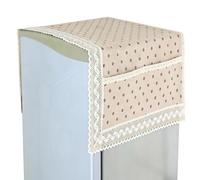 Cotton Linen Fridge Dust Cover With Pockets For Washing Machine Top | Breathable Cotton Linen Won’t Block Heat Dissipation. Side Pockets Organize Small Items. Dust & Oil Resistant, Machine