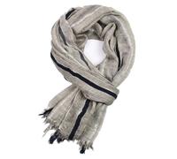 Cotton Linen Men Scarf Fashion Male Striped Scarves Autumn Winter Men's Neckerchief Short Shawls (khaki)