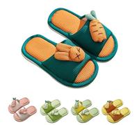 Cotton Linen Slides for Boys Girls Kids Cute Bunny Non-Slip Open Toe Slippers Summer Beach Pool Sandals Happy Easter Lightweight Slipper Indoor Outdoor Shoes (A, 11.5 Little Child)