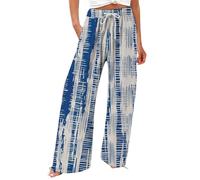 Cotton Linen Trousers Casual Boho Lounge Pants Loose Wide Leg Beach Bottoms Ladies Elasticated Waist White Linen Trousers Womens 4XL