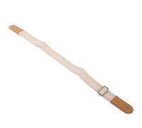Cotton Linen Ukulele Strap with Sliding Buckle, Adjustable 33.5-53.1in, | Smooth length adjustment, widening design reduces shoulder strain, double-layer leather reinforcement, secure fit for