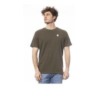 Cotton Logo Print Crew Neck T-Shirt - male - Invicta - T-Shirts - Green - M - Tops M