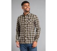 Cotton Long Sleeve Flannel Shirt Tokyo Laundry Khaki XL