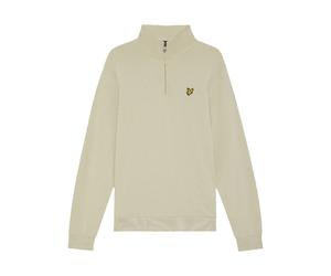 Cotton Loopback 1/4 Zip Sweatshirt - male - Lyle & Scott - Zip-throughs - Beige - XL - Sweatshirts & Hoodies XL
