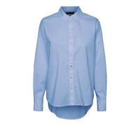 PIECES Women's Pctanne Ls Loose Shirt Noos Blouse, Hydrangea, XS