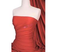 Cotton Lycra Elastane Jersey Fabric | Soft & Breathable 4 Way Stretch Material | 50+ Colours | Oeko-Tex Certified | by Tia Knight (Q35) (Bright Red)